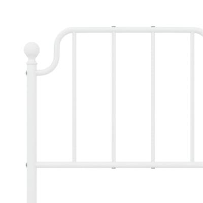 Bedframe met hoofd- en voeteneindemetaal wit 120x200 cm - thumbnail