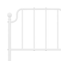 Bedframe met hoofd- en voeteneinde metaal wit 120x200 cm - thumbnail