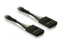 Delock USB-kabel Shrouded header 4-polig, Shrouded header 4-polig 0.40 m Zwart 82426 - thumbnail