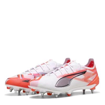 PUMA Ultra 5 Ultimate IJzeren-Nop Voetbalschoenen (SG) Wit Zwart Rood PUMA Ultra 5 Ultimate IJzeren-Nop Voetbalschoenen (SG) Wit Zwart Rood