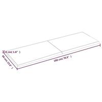 VidaXL Wastafelblad 180x60x(2-4) cm onbehandeld massief hout - thumbnail