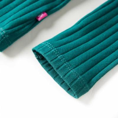 Kindershirt met lange mouwen geribd 92 donkergroen Kindershirt met lange mouwen geribd 92 donkergroen