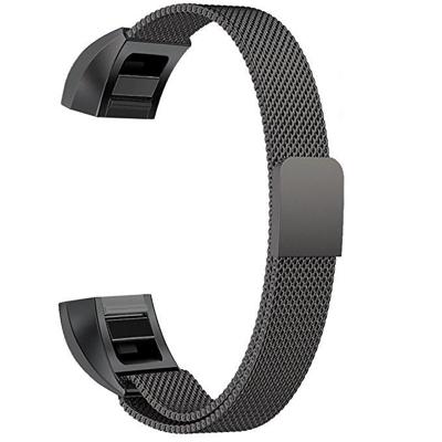 Roestvrijstaal magneet polsband voor FITBIT Alta maat: klein 130-170mm (zwart)
