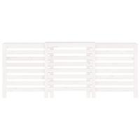 Radiatorombouw 210x21x85 cm massief grenenhout wit - thumbnail