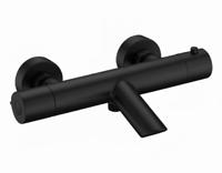 Saqu Eurotrend badkraan thermostatisch mat zwart - thumbnail