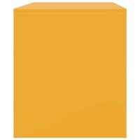 Tv-meubelen 2 st 67x39x44 cm staal mosterdgeel - thumbnail