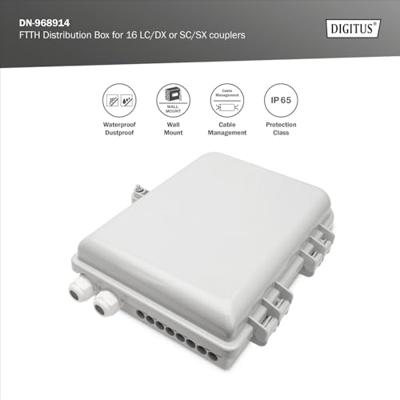 Digitus DN-968914 Dibributiebox 16 poorten LC, SC