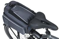 Basil sport design trunkbag - grijze fietsbagagedragertas, 7-15l, waterafstotend, voor reguliere fiets en e-bike - thumbnail