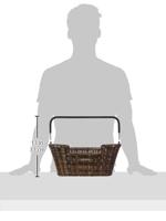 Basil capri rattan look - fietsmand - achterop - bruin - thumbnail