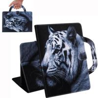 Witte tijger patroon horizontale Flip lederen case voor Huawei MediaPad T5 met houder & Card slot & portemonnee - thumbnail