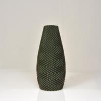 Felicia 3D vaas 18x8cm Groen Metallic - thumbnail