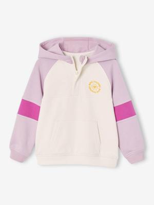 Colorblock sporthoodie voor meisjes lila