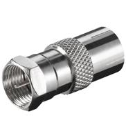 Goobay 11624 F-adapter, F-stekker > coaxbus - zink - thumbnail