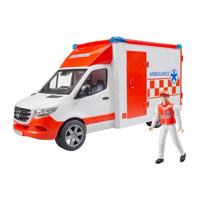 Bruder 02676 Mercedes Benz Sprinter Ambulance met Chauffeur + Licht en Geluid - thumbnail