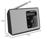 TechniSat DIGITRADIO 2 Radio DAB+, VHF (FM) DAB+, FM, Bluetooth Wekfunctie Zwart/wit - thumbnail