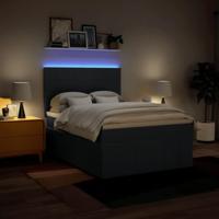 Boxspring met matras stof blauw 160x200 cm - thumbnail