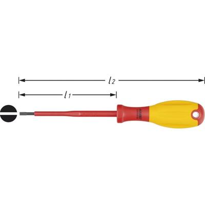 HAZET Elektricien-schroevendraaier · geïsoleerd 810VDE-25 · Sleufprofiel · SW 0,4 x 2,5 mm