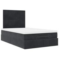 Ottoman bed met matrassen en LED's 80x200cm fluweel zwart - thumbnail