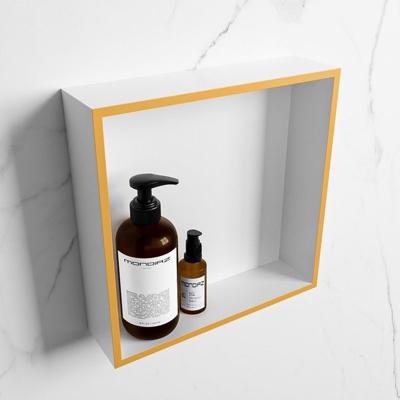 MONDIAZ EASY Nis 29,5x29,5cm in solid surface kleur Ocher | Talc. 1 vak geschikt voor in- of opbouw MONDIAZ EASY Nis 29,5x29,5cm in solid surface kleur Ocher | Talc. 1 vak geschikt voor in- of opbouw