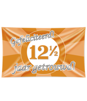 Gevelvlag 12,5 Jaar Getrouwd Brons (150x90cm) - thumbnail