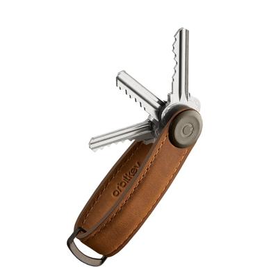 Orbitkey 2.0 Kastanje bruin leer