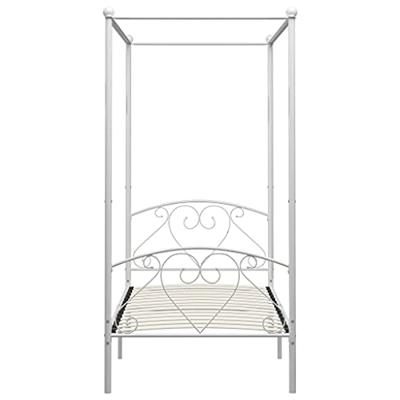 Hemelbedframe metaal wit 120x200 cm - thumbnail