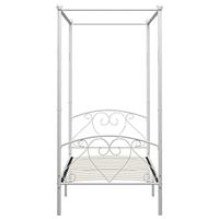 Hemelbedframe metaal wit 90x200 cm - thumbnail