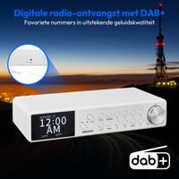 MEDION P66750 keukenonderbouwradio (DAB+ keukenradio, PLL FM-radio, dimbaar TFT-kleurendisplay, kookwekker, bluetooth, ledstrip, incl. montagemateriaal) wit - thumbnail