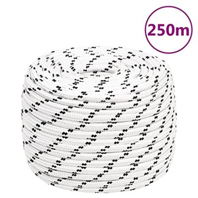 Boottouw gevlochten 14 mmx250 m polyester wit - thumbnail
