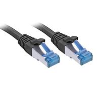 LINDY 47421 RJ45 Netwerkkabel, patchkabel CAT 6A S/FTP 25.00 m Zwart 1 stuk(s) - thumbnail
