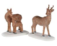 Deer family set of 2 kerstfiguur LEMAX - Lemax - thumbnail