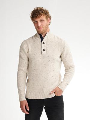 Petrol Knitwear Collar M-3050-kwc226 Trui 0009 Antique White Melee