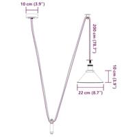 Hanglamp in hoogte verstelbaar E27 22 cm metaal glanzend rood - thumbnail