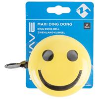 M-Wave Fietsbel ding-dong ø80mm - smiley yellow - thumbnail