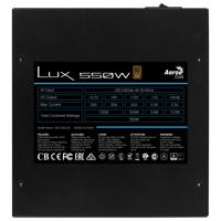 Aerocool LUX 550W power supply unit 20+4 pin ATX ATX Zwart - thumbnail