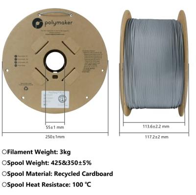 Polymaker PB01052 6938936709329 Filament PETG Hittebestendig, Hoge treksterkte 1.75 mm 3000 g Wit PolyLite™ 1 stuk(s)