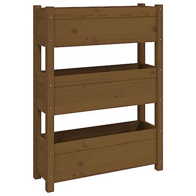 VidaXL Plantenbak 77x25x104,5 cm massief grenenhout honingbruin VidaXL Plantenbak 77x25x104,5 cm massief grenenhout honingbruin