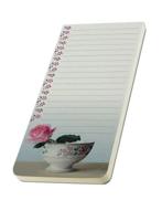 To-Do Koelkastmagneet: Roze roos in Franse kom, Ingrid Smuling - thumbnail