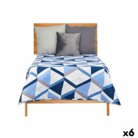 Omkeerbare sprei 180 x 260 cm Blauw Wit (6 Stuks) - thumbnail
