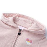Kindervest met capuchon en rits 104 gemengd lichtroze - thumbnail