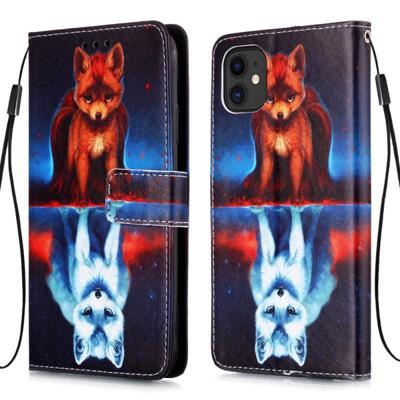 Voor iPhone 11 Pro Max 3D visuele schilderij horizontale Flip lederen draagtas met houder & Card slot & portemonnee & Lanyard (Fox)