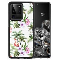 Samsung Galaxy S20 Ultra Back Cover Flamingo Palms - thumbnail