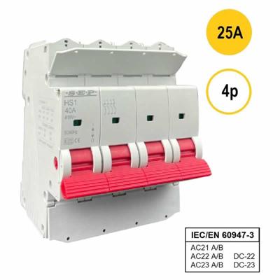 HS1 lastscheider 4 polig 40A hoofdschakelaar werkschakelaar lastschakelaar Voor AC en DC stroom