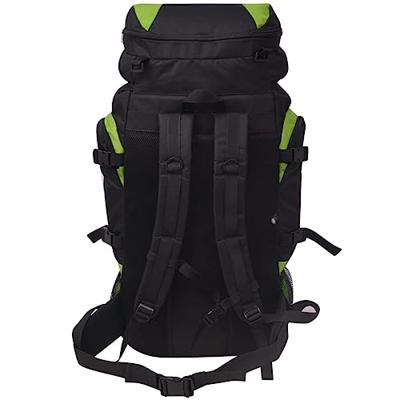 VidaXL Rugzak hiking xxl 75 l zwart en groen VidaXL Rugzak hiking xxl 75 l zwart en groen