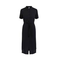 PIECES blousejurk PCCECILIE SS LONG DRESS NOOS BC met ceintuur zwart - thumbnail