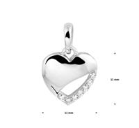 TFT Hanger Zilver Hart Zirkonia - thumbnail