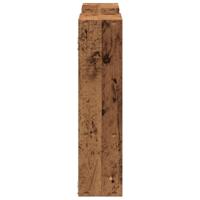 Wandschap 99x15x60 cm bewerkt hout oud houtkleurig - thumbnail