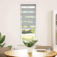 VidaXL Zebra rolgordijn 40x150 cm stofbreedte 35,9 cm lichtgrijs - thumbnail