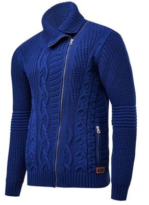 Rusty Neal - Heren Vest Kabel - Indigo - Gebreid - Italianstyle