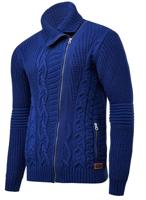 Rusty Neal - Heren Vest Kabel - Indigo - Gebreid - Italianstyle - thumbnail